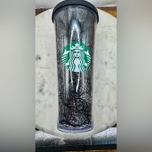 Starbucks 2014 Black Circle Lines Web Cold Cup Tumbler
